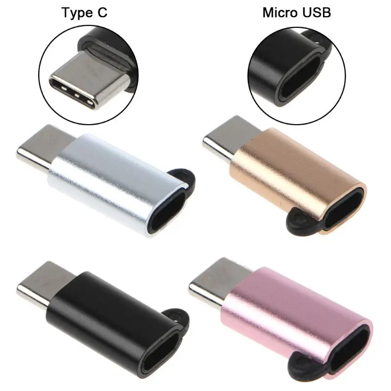 Алюминиевый сплав Micro USB Женский к type C Мужской адаптер конвертер Разъем для samsung