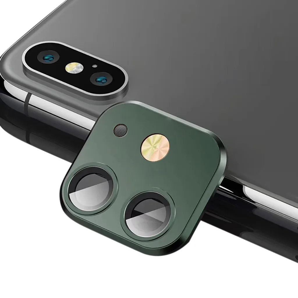 Задняя Защитная пленка для объектива камеры для iPhone 8 XR выглядит как телефон 11 поддельная наклейка для камеры изменение секунд для iPhone 11 - Цвет: GN
