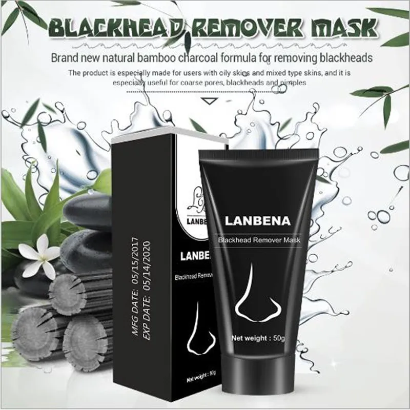 

LANBENA Peel Off Face Mask For Face Skin Care Black Mask Against Black Dots Blackhead Remover Shrink Pores Mud Masks Nose Strips