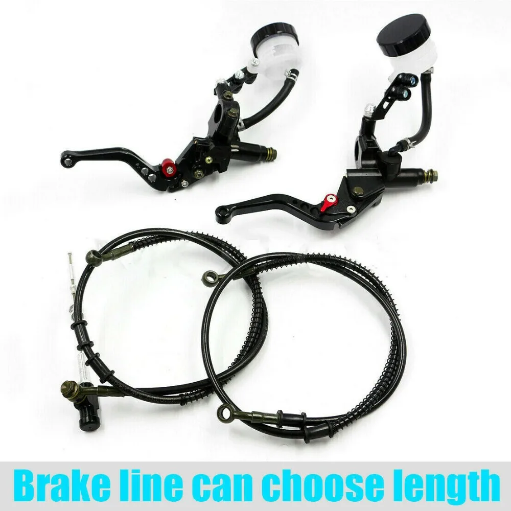 7/8" Universal Reduce grip Racing CNC Hydraulic Clutch Lever Master Cylinder kit