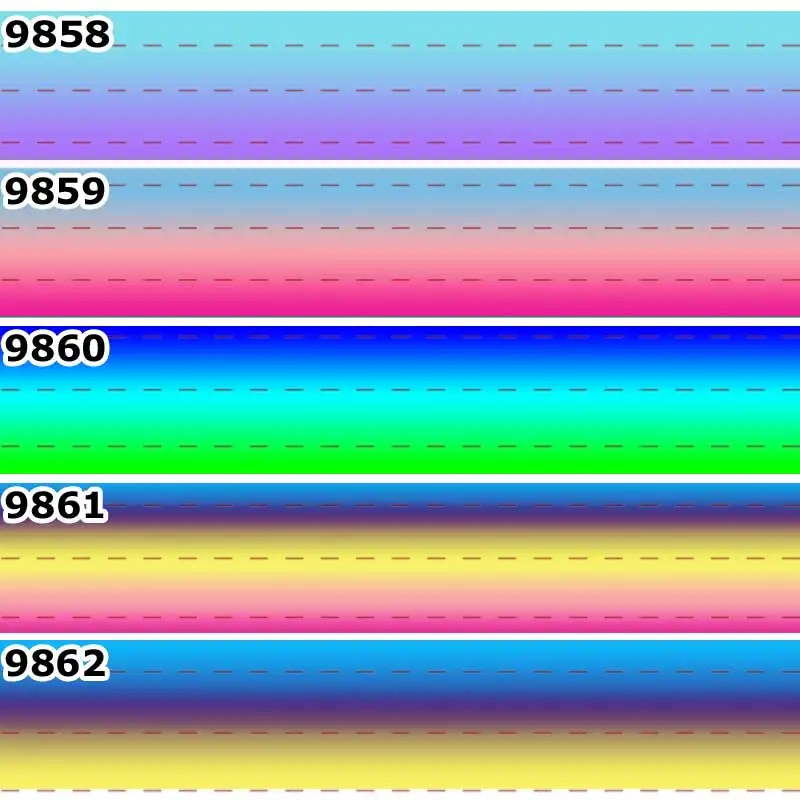 Новые 50 ярдов постепенное изменение цвета печатные корсажные ленты 9748-9761