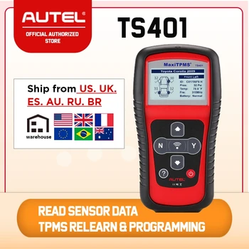 

Autel Maxitpms TS401 TPMS Diagnostic Tool Receive 315mhz 433mhz Sensor Signals Tyre Pressure Tester Activate Relearn Sensor Tool