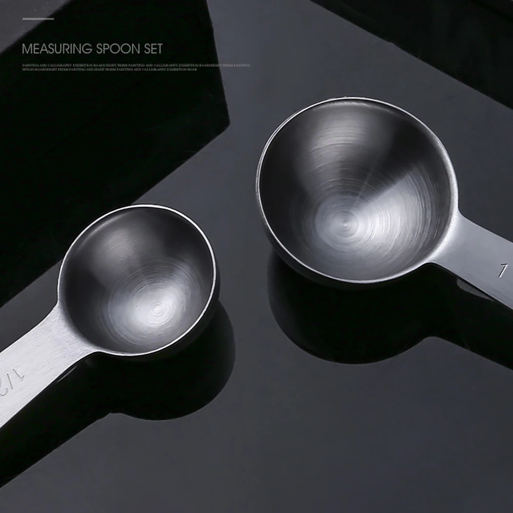 10 pcs/set Measuring Spoons Stainless Steel Seasoning Coffee Tea Measuring Spoons With Scale Bakery Tool Kitchen Supplies