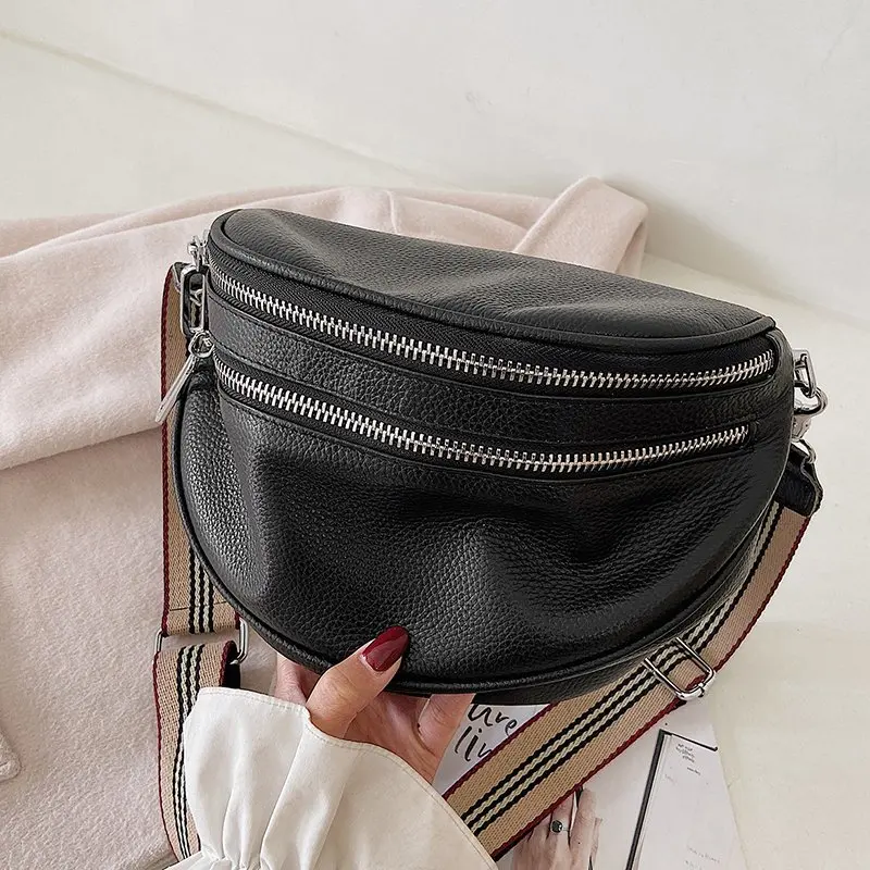 Luxury Genuine Leather Handbags New Designer Fashion Cowhide One Shoulder Handbag Diagonal Multi-Purpose Chest Bag