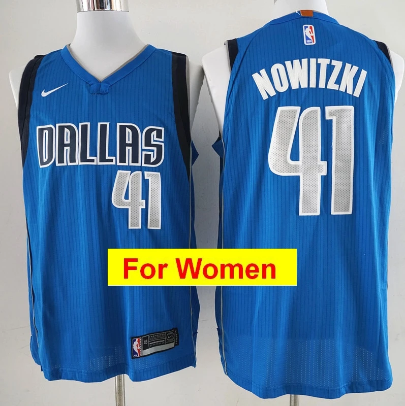 Dallas Luka Doncic Dirk Nowitzki баскетбольные майки для женщин - Цвет: Небесно-голубой