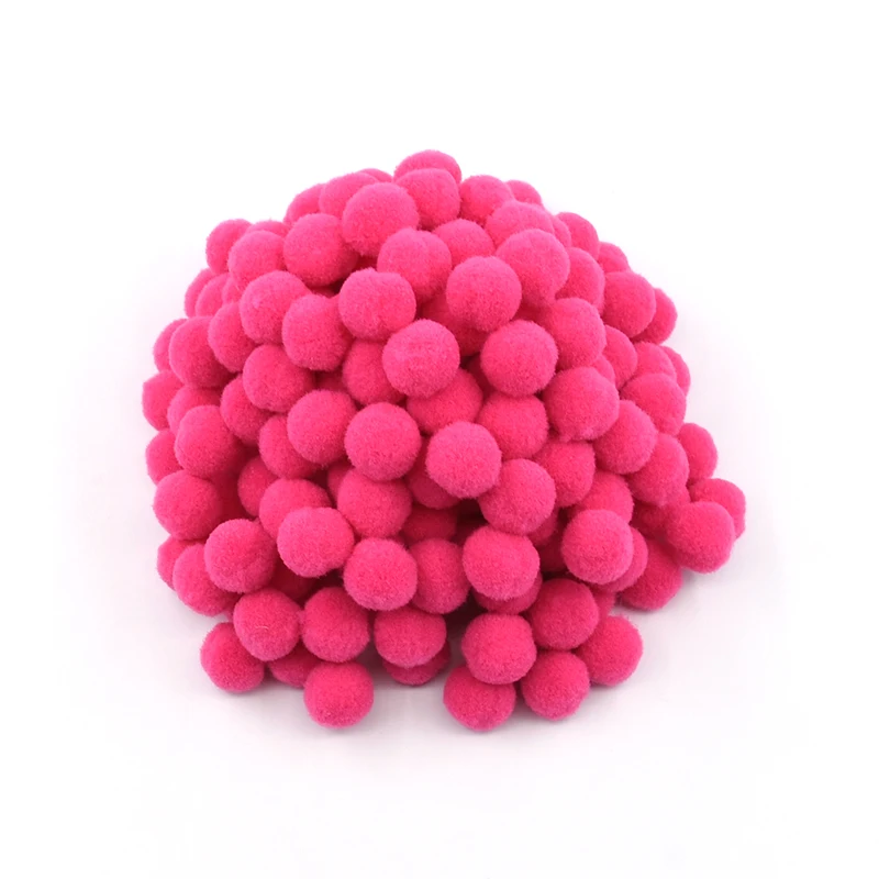14rose red Размер 15 мм 750 шт. красочными помпонами DIY куклы одежда ручной работы Материал мягкие пушистые Pom Poms мяч для детские игрушки «сделай сам» Аксессуары - Цвет: 14rose red