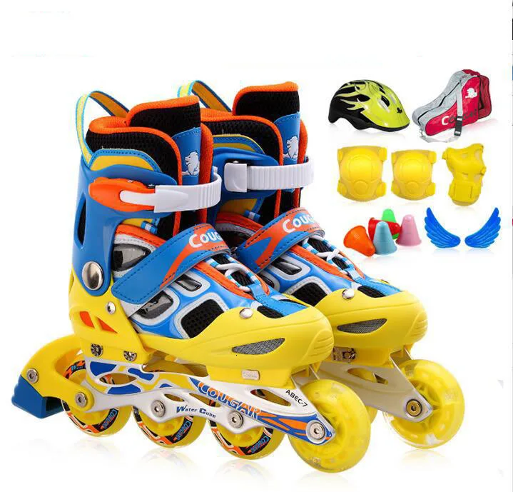 Trix Высокое качество роликовые коньки детские роликовые коньки регулируемый размер мигающие роликовые коньки обувь для девочек и мальчиков Patines