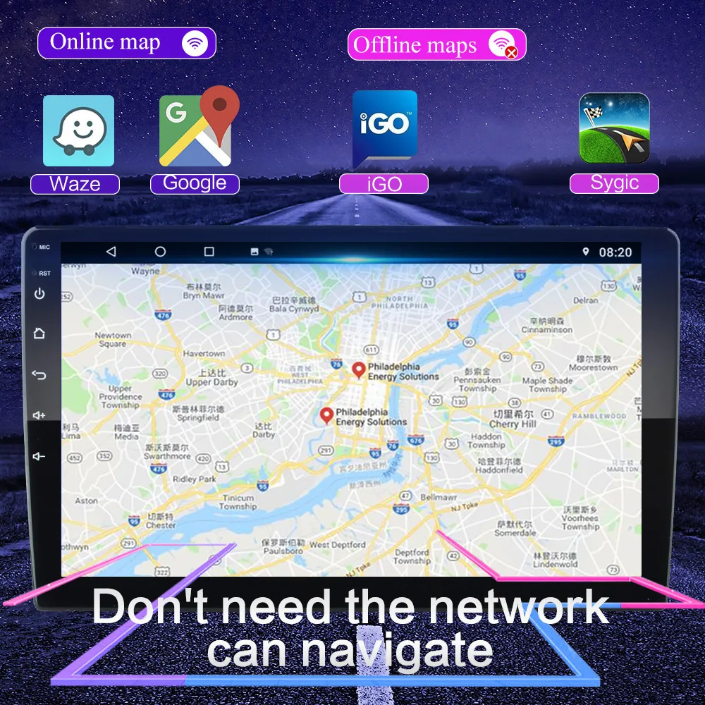 Автомобильный мультимедийный видеоплеер 2 5D Android 8 1 9 дюймов для Lifan X50 android 2014 2din