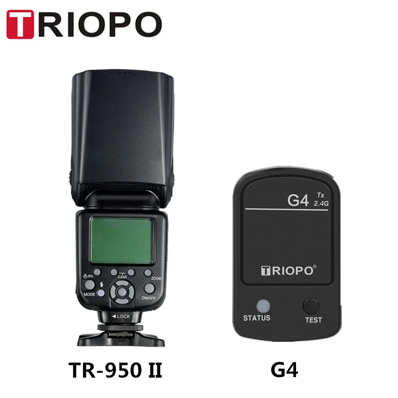 Triopo TR-950II Flash Light Speedlite + G4 2.4G Wireless Transmission For Nikon Canon 650D 550D 450D 1100D 60D 7D 5D Camera | Электроника