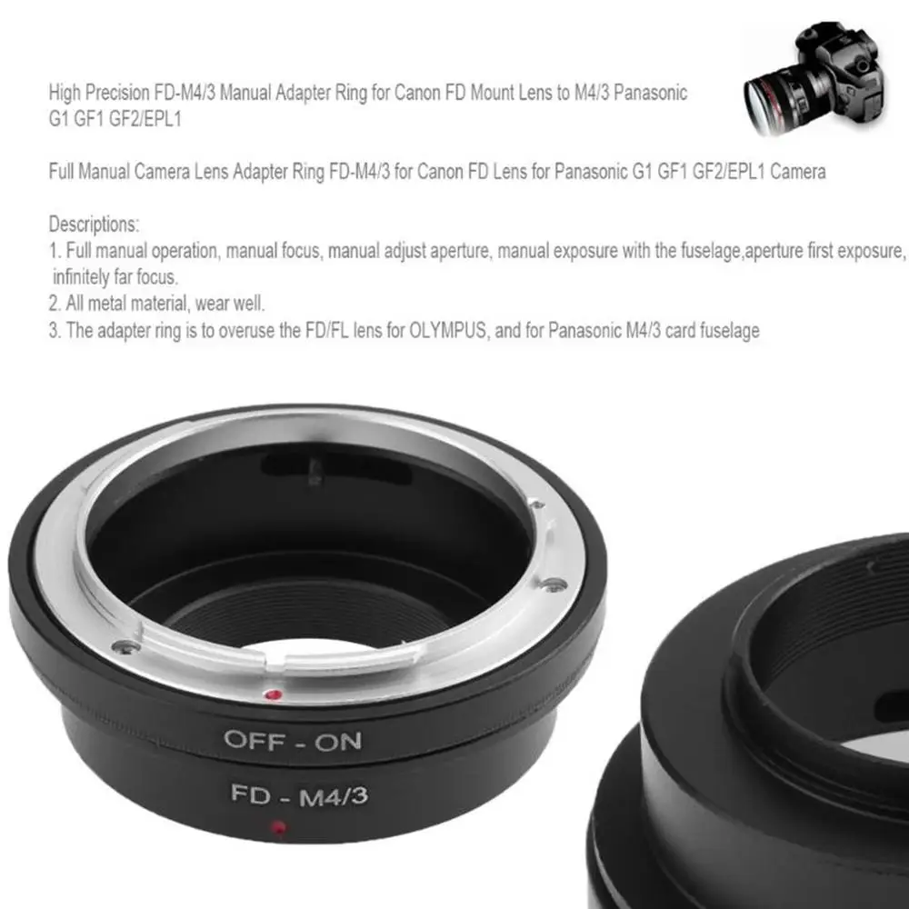 FD-M4/3 переходное кольцо 3 адаптера объектива для Canon FD объектив Micro 4/3 M4/3 камера для Olympus адаптер объектива камеры