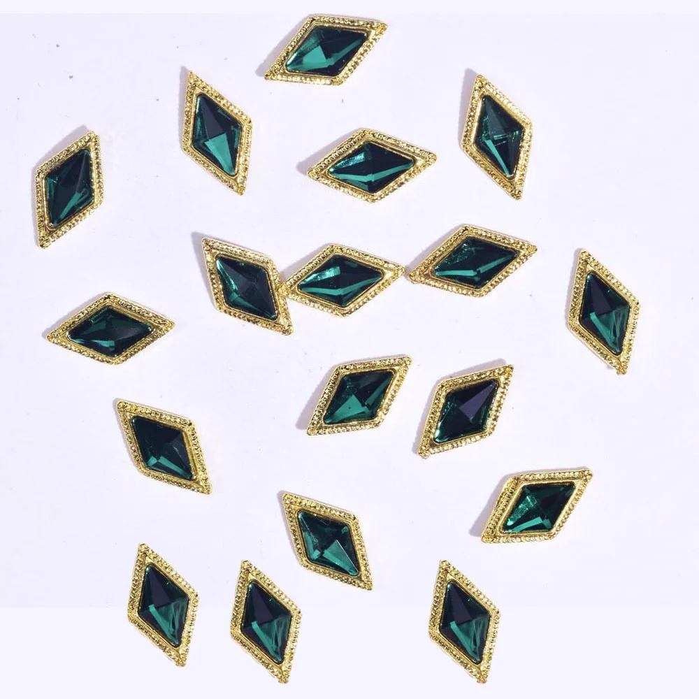 10* ромбовидные амулеты ювелирные изделия AB алмазные маникюрные камни кристалл дизайн ногтей плоские с обратной стороны 12 мм кристаллы для ногтей RhinestonesJR1-15 для ногтей - Цвет: color3-10pcs