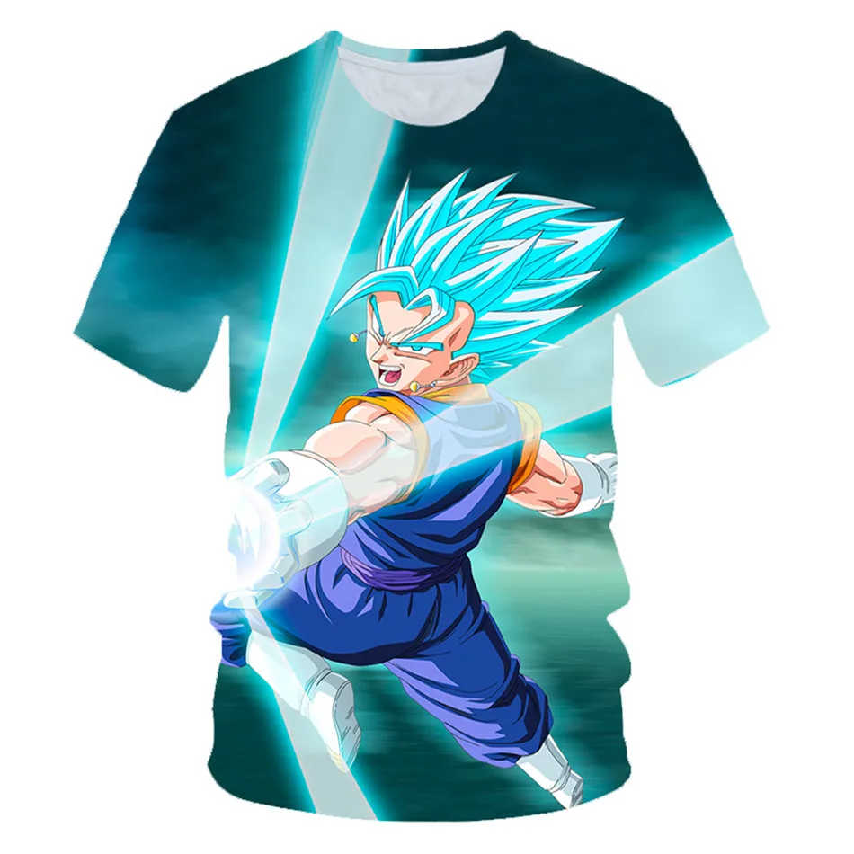 Детская футболка с 3D принтом «Dragon Ball Z Goku Black Vegeta» летняя футболка с японским аниме года повседневные футболки для мальчиков и девочек, топы