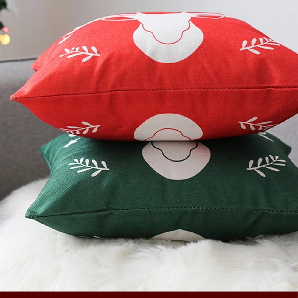 Высокое качество Kerst Kussenhoes крышка размером 45*45, хлопок и лен Рождественская Подушка украшения Navida Gelukkig Nieuwjaar подушка