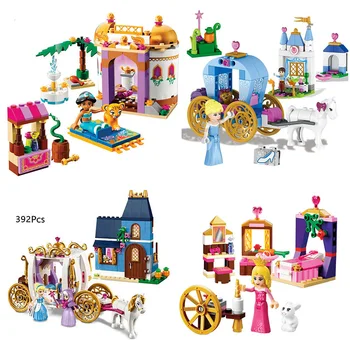 

Girl Series 41053 41146 Compatible with lepines Bricks 37002 Duploe Princess Cinderella Pumpkin Carriage Set Toy Gifts