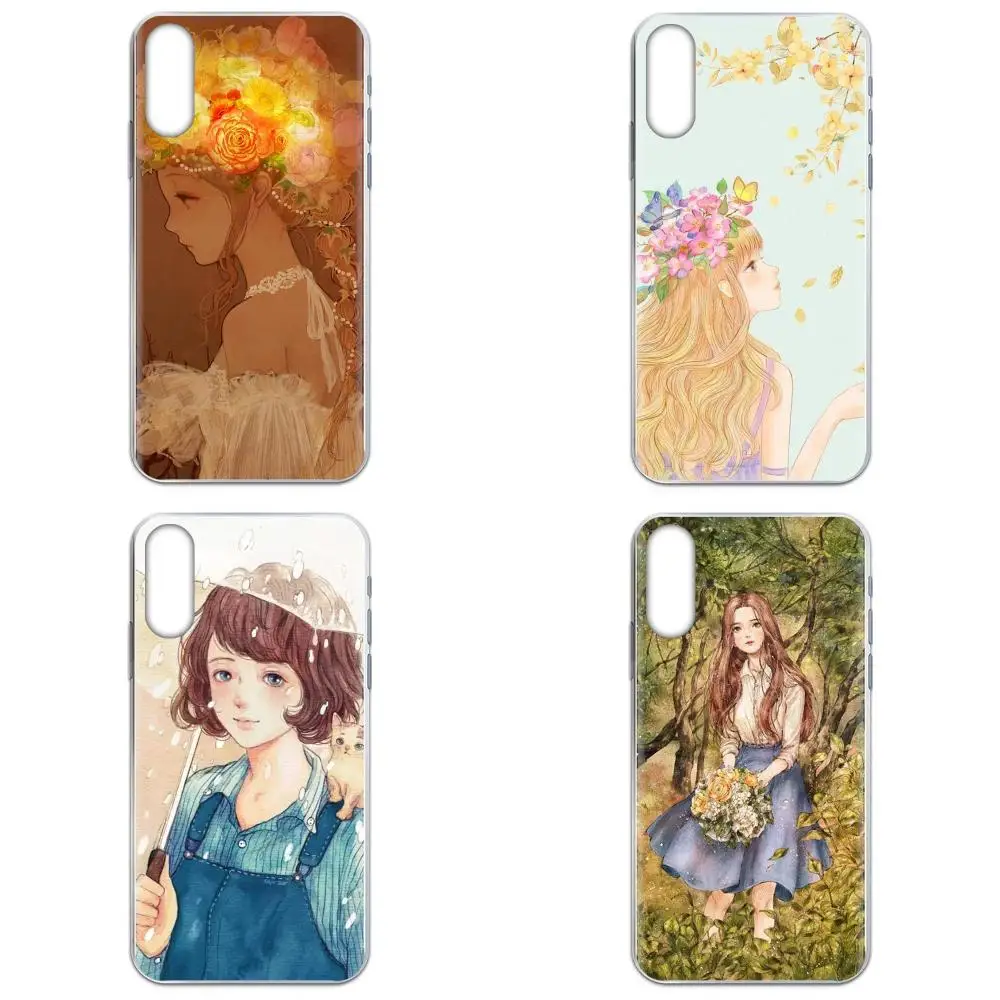 Cartoon Pattern Phone Case Pretty Girl Novelty For Sony Xperia Z Z1 Z2 Z3 Z4 Z5 compact Mini M2 M4 M5 T3 E3 E5 XA XA1 XZ Premium | Мобильные