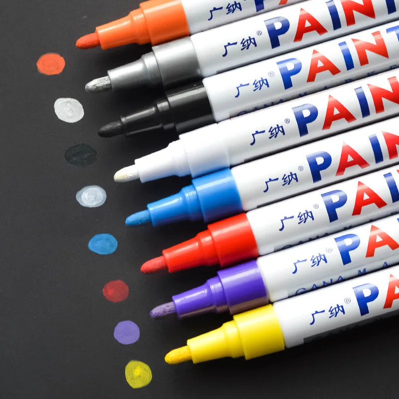 Permanent Paint Pens Paint Markers for Plastic 12 Colors Oil Based Paint  Marker Pens Set, Quick Dry and Waterproof,Oil Paint Pen - AliExpress