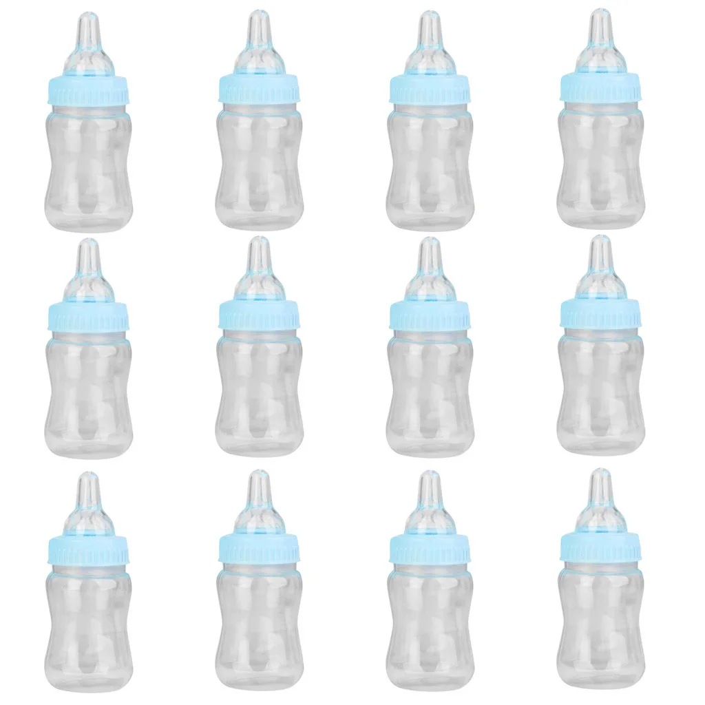 12x Baby Shower Favors Mini Bottle Candy Gift Box for Boy Girl Newborn Birthday Party Decoration