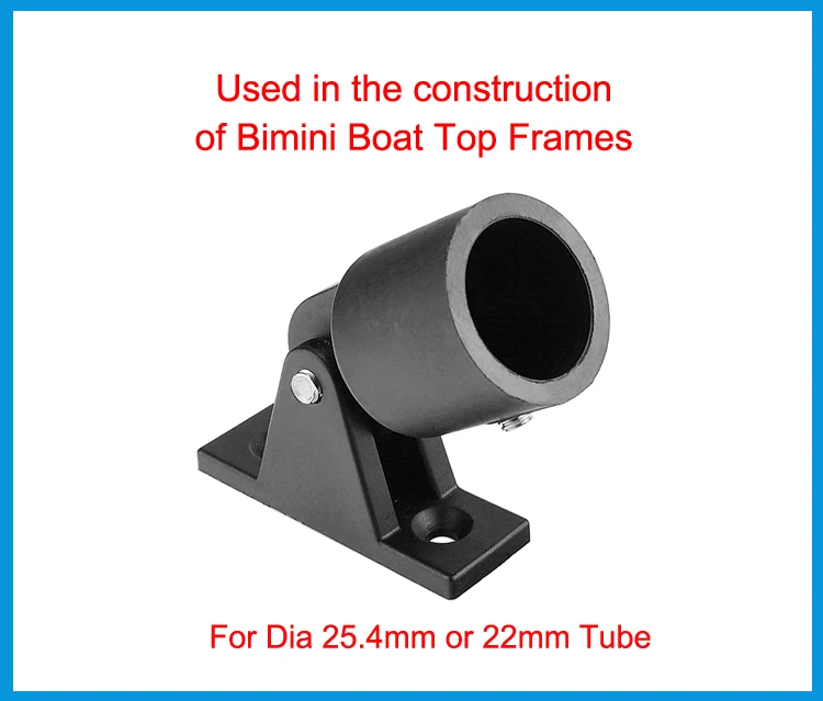 Высокое качество нейлоновая лодка Бимини верхний фитинг палуба шарнир горка крышка трубы глаз Конец крышка Внешний глаз Конец навес труба лодка аксессуары