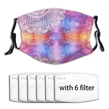 

Mandala Colourful 1 Reusable Breathable Anti Haze Woman Men Mouth Mouth-muffle Organizer Dust Mouth Masks cover With filter