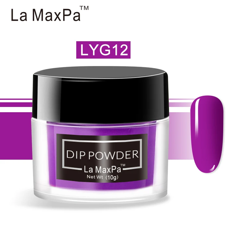 LYG12 La MaxPa погружающаяся яркая неоновая акриловая пудра 10 г флуоресцентная пудра неоновый пигмент долговечная неоновая пудра для украшения ногтей - Цвет: LYG12