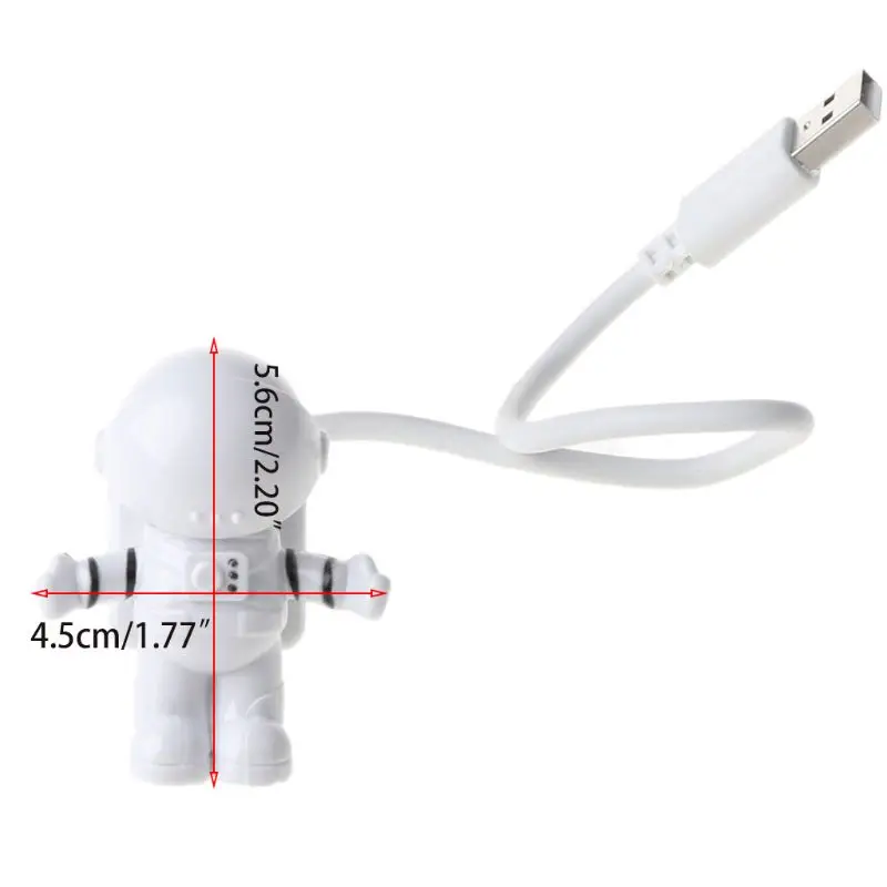 Creative Spaceman Astronaut LED Flexible USB Light Night Light for Kids Toy Laptop PC Notebook 95AF