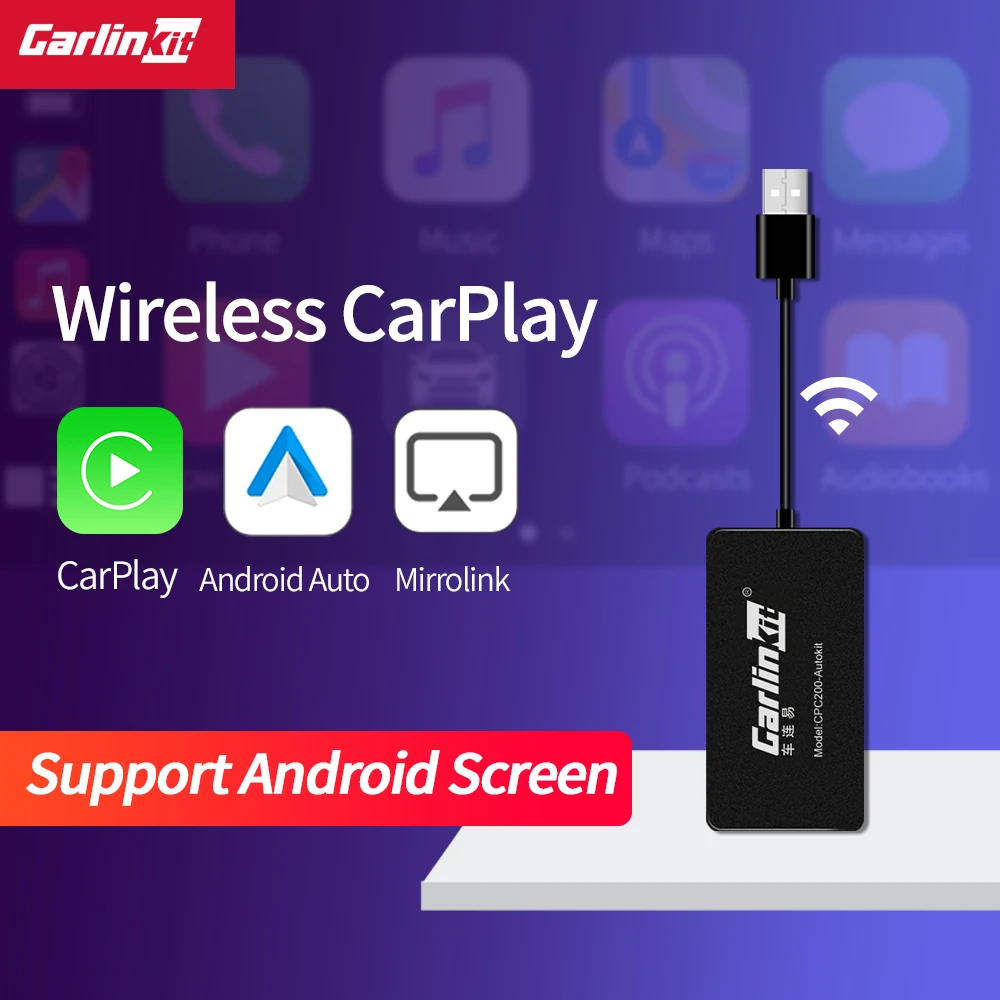 Carlinkit беспроводной Автомобильный ключ CarPlay Android для системы экран Мультимедиа Smart