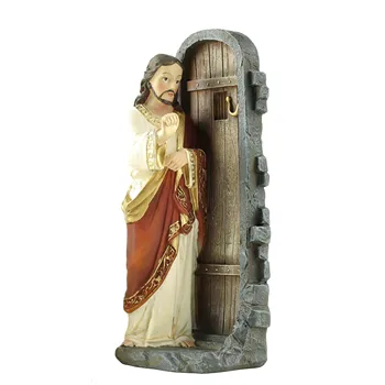 

DROPSHIPPING RELIGIOUS GIFTS CHRISTMAS DECORATIONS PAINTED RESIN CHRIST JESUS KNOCKING AT THE DOOR FIGURE