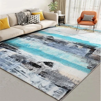 

Modern Bedroom Bedside Area Rugs Abstract Oil Painting Pattern Living Room Sofa Decor Carpets Kitchen Parlor Non-Slip Floor Mat