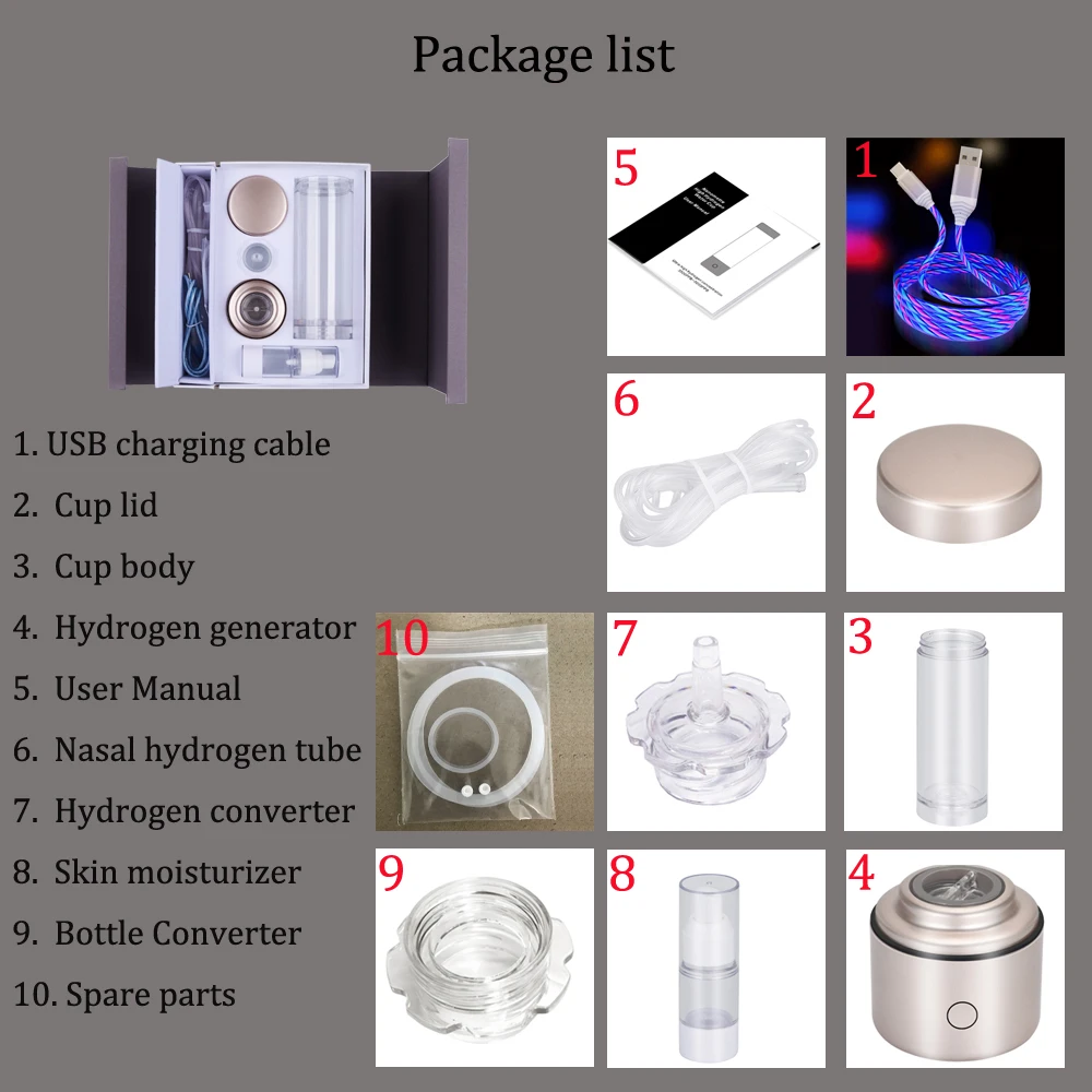Hfc9cc5cc2ebb4865a3dc7ab859088d58L 5000PPB Hydrogen Water Generator Nano Bottle SPE/PEM Titanium Electrolysis Ionizer Multifunctional Alkaline Pure H2 Gas Inhaler