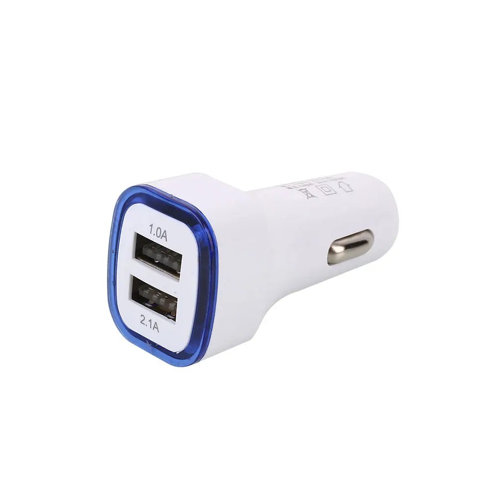 2 порта двойной USB автомобильный прикуриватель зарядное устройство адаптер Входная DC12-24V зажигалка