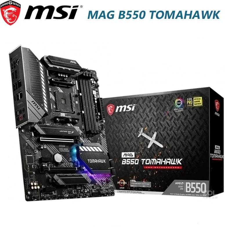 Mothermoard розетка AM4 MSI MAG B550 TOMAHAWK DDR4 настольная материнская плата 3rd Gen PCI E 4 0 M.2 Nvme