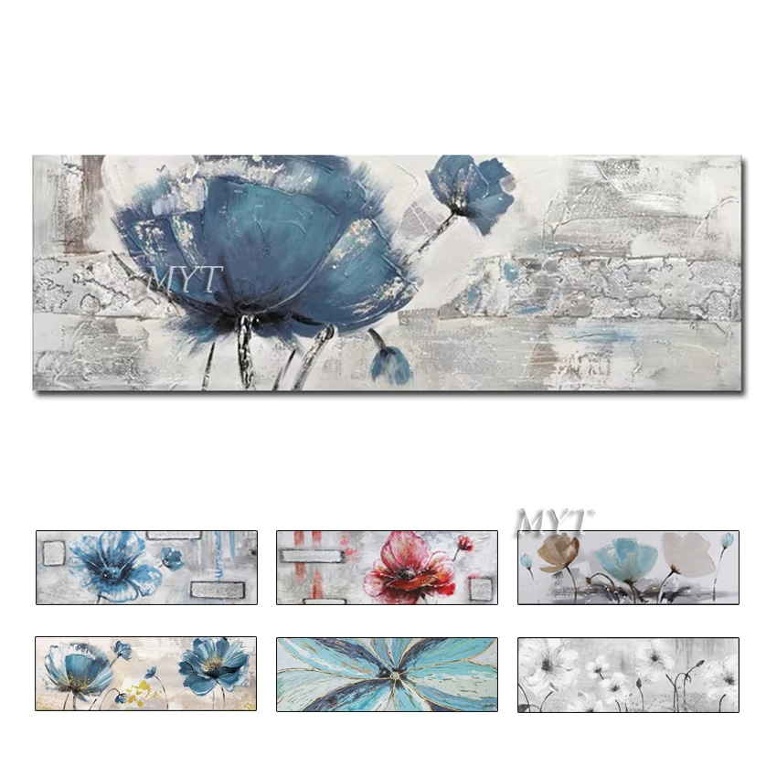 Billig Hand Bemalt Abstrakten blumen landschaft ölgemälde auf leinwand Wand kunst Bilder für Wohnzimmer wohnkultur keine rahmen