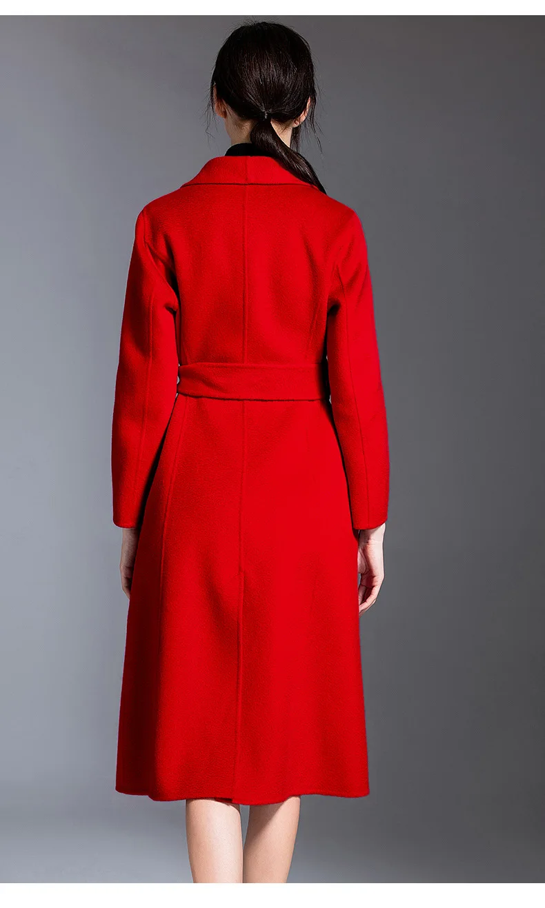 Coat Women Winter New High-end Korean Coat Wavy Cashmere Coat Long Coat Female Coats and Jackets Women Plus Size Coat
