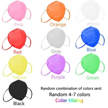 

100Pcs Mixed Disposable Face Masks Cover 5 Layer Dustproof Nose Mouth Anti-dust Mascarillas Fast Delivery