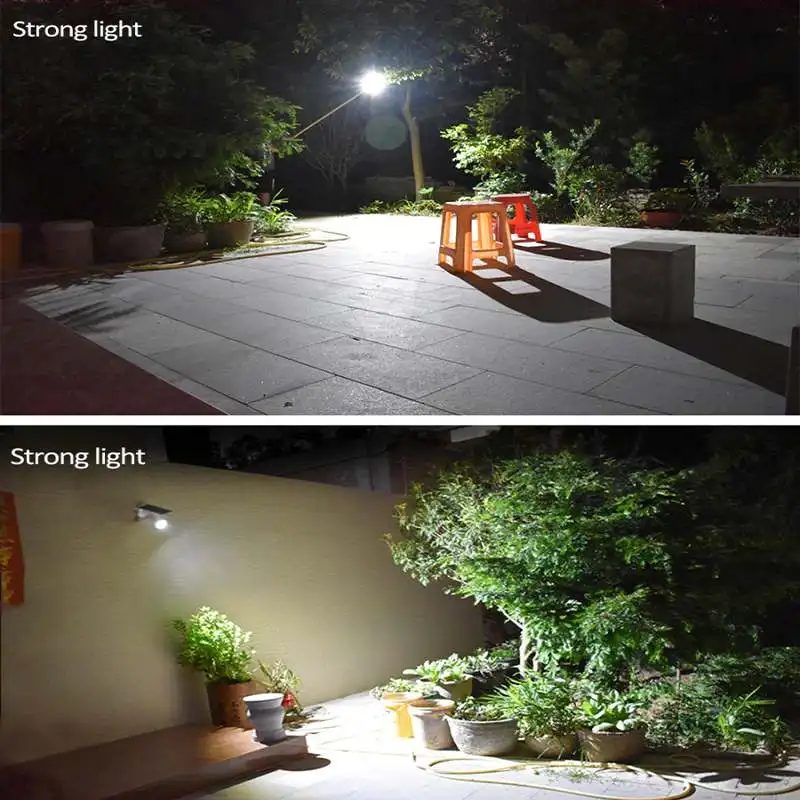New 10 LED Solar Light Adjustable Lighting Angle 500lm Waterproof Lamp Spotlight With Three Modes For Outdoor Garden Wall Yard