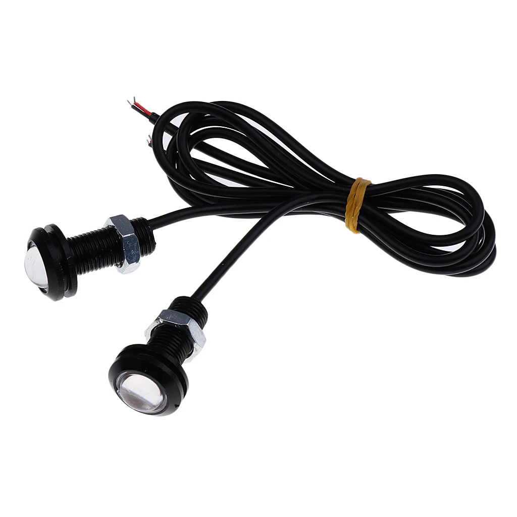 2pcs Motorcycle Light Boat Light DC 12V Daytime Running Lights DRL Eagle Eye Flashing Light Underwater Marine Fishing Nigh Light