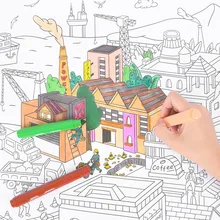 MiDeer Mi Deer 10 м длинная картина Детская тема Настенная картина бумага детские граффити раскраска окрашенная книга для копирования на кальку