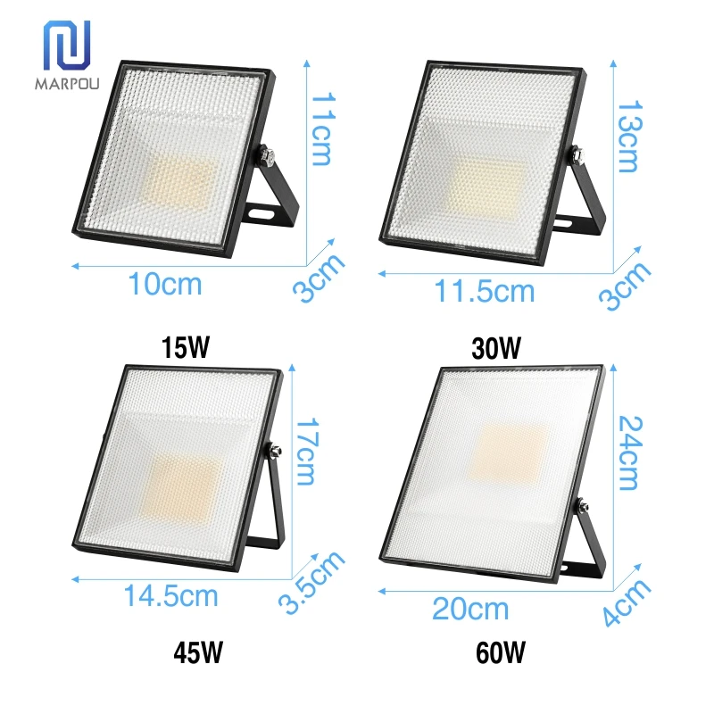 Светодиодный прожектор 220 в 15 Вт 30 Вт 45 Вт 60 Вт высокого качества алюминиевый наружный прожектор Водонепроницаемый IP65 коррозионно-стойкое освещение для общественных стен белый теплый белый