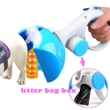 

Portable Dog Pooper Scooper Long Handle Scoop Puppy Clean Pick Up Waste For Dogs Outdoor Picker Cleaning Tool Pet Supplies