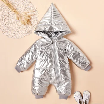

PatPat 2020 New Autumn and Winter Baby Stylish Solid Windproof Hooded Colorful Jumpsuit for Baby Unisex Clothes