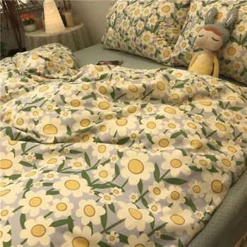 

Idyllic Floral Bedding Sets Home Textile Twin King Queen Size Bed Set Bedclothes with Bed Sheet Comforter set Pillowcases