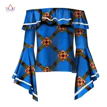 BRW модная африканская печатная Модная рубашка Женская Повседневная с длинным рукавом спикер Топы Африканский батик ANKARA женская одежда WY2024