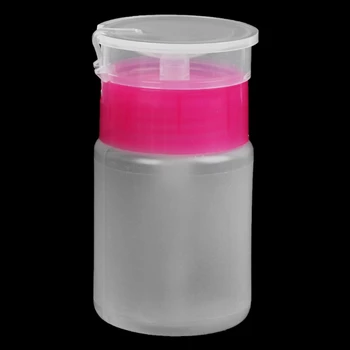 

70ml Nail Art Clear Empty Pump Dispenser Cleanser Bottle Manicure Press Bottles L4MF