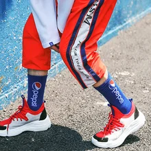 Носки в стиле хип-хоп Новые забавные носки с буквенным принтом носки счастливого Кока кола белые модные носки унисекс Ins стильные длинные женские и мужские носки