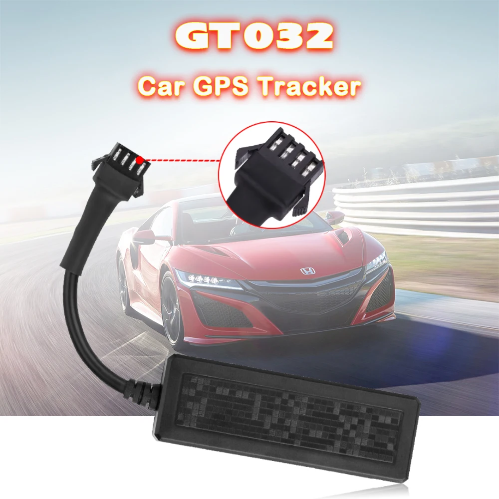 Автомобильный GPS трекер GT032 с высокоскоростным/низким энергопотреблением/вибрационной сигнализацией в режиме реального времени отслеживание функции дистанционного управления Отключение