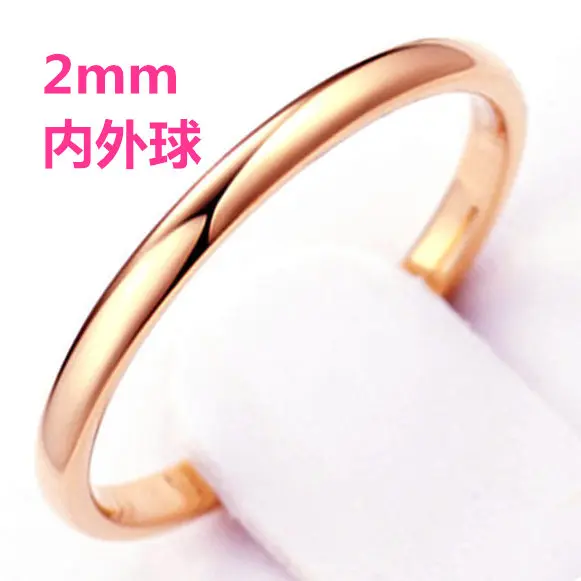 2mm Rose Gold 8 мм синее титановое стальное кольцо для мужчин и женщин - Цвет основного камня: 2mm Rose Gold