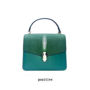 

European And American Crocodile Leather Small Square Bag Wild Fashion Styling Bag Portable Messenger Chain Ladies Bag