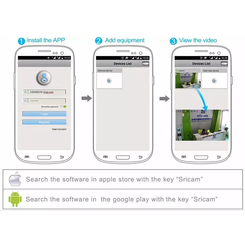 Sricam SP017 HD 2.0MP Wifi IP Camera 4X Zoom Mini Wireless Smart Home CCTV Camera Mobile Remote 360° View Indoor Baby Monitor