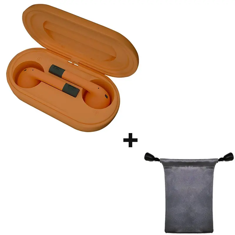 Wood add bag TWS беспроводной Bluetooth 5,0 футляр для наушников спортивные сенсорные наушники настоящие HIFI наушники 6D HD стерео наушники с микрофоном PK T5 QS1 GT1 - Цвет: Wood add bag