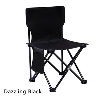 Hot Sale Summer Outdoor Portable Folding Oxford Beach Chair High Strength Camping Fishing Chair Dazzling Black
